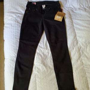 True Religion Jeans -NWT - Black Sz24 Skinny Ankle